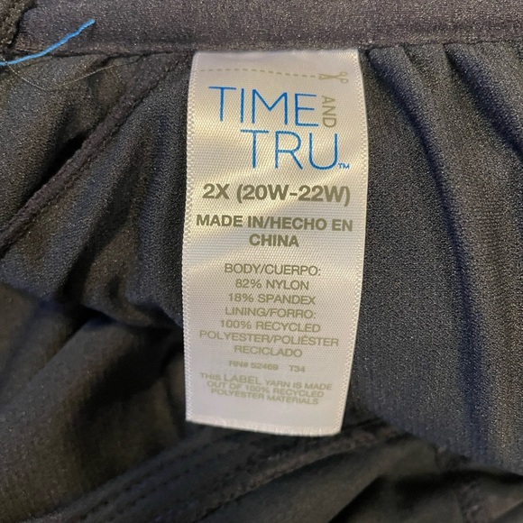 Time & Tru Black Tankini Size 2X NWT - Picture 4 of 5